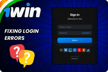 1Win App fixing login errors