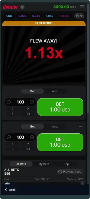 1Win App Aviator Gameplay