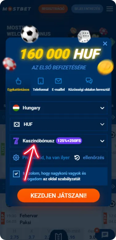 Válassz ajánlatot Most-bet