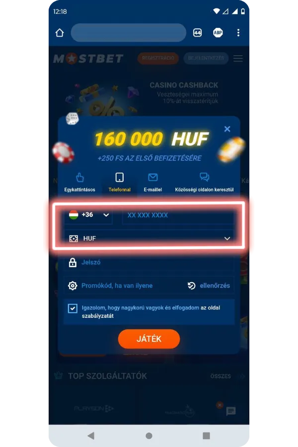 Mostbet bejelentkezés